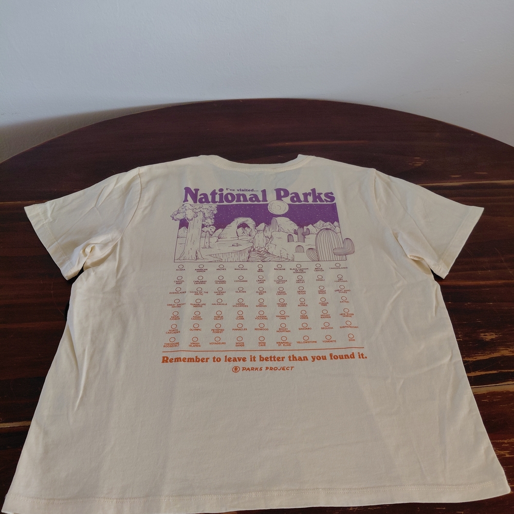 National Parks Tracking Shirt, Utah California Cream